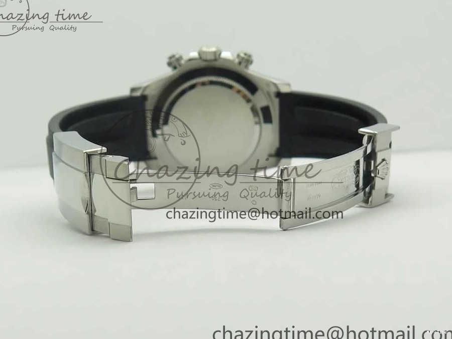 MiroTime 0217 Daytona 116519 Noob 1:1 Best Edition 904L SS Case Gray Black Dial on Black Rubber Strap SA4130 (Free Extra Strap) Durable 3336